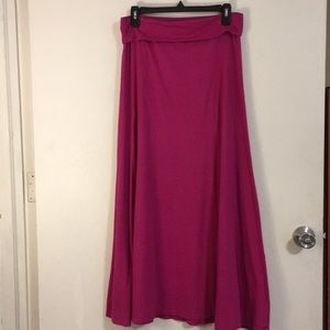 💖EXPRESS maxi skirt cotton w fold over waist (S)